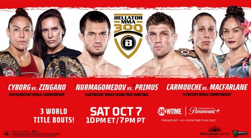 Neste sábado (07/10) acontece o Bellator 300