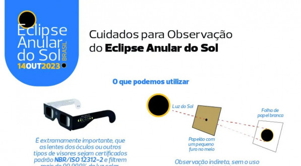 Cuidados para a observa&ccedil;&atilde;o do Eclipse Anular