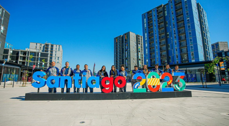Parte da delegação brasileira chega ao Chile para a disputa dos Jogos Pan-Americanos