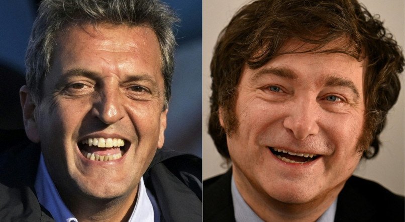 Sérgio Massa e Javier Milei disputam à presidência da Argentina