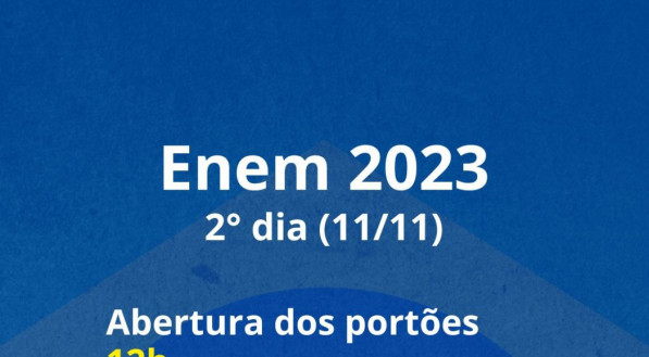 Horários de entrada, saída e aplicação da prova do Enem 2023.