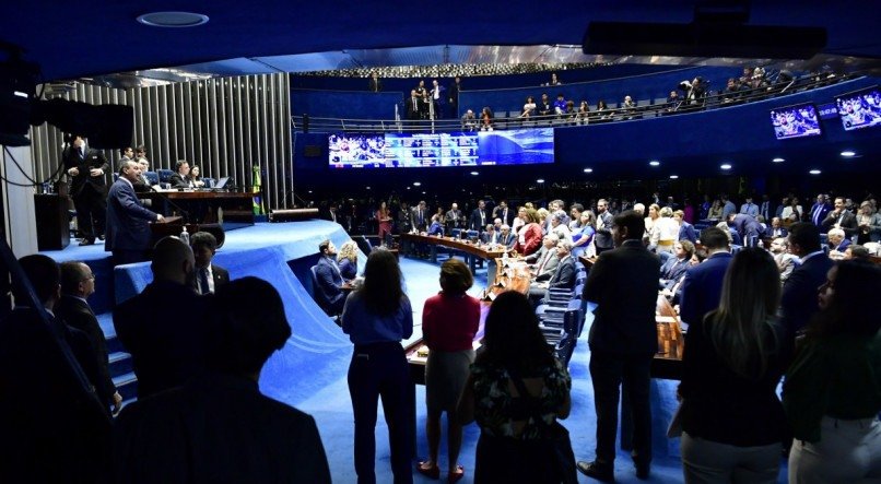 Plenário do Senado Federal durante sessão deliberativa ordinária