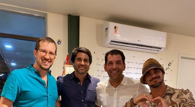 Thomas Kiss, Marcos Queiroz, Fábio Silva e Rafa Mattos na celebração dos 10 anos do Sistema B