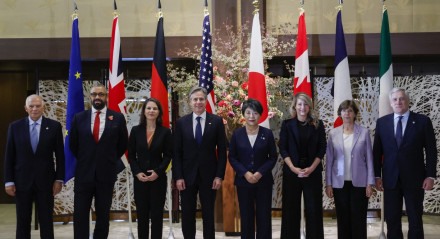 Reunião dos ministros das Relações Exteriores do G7 em Tóquio, em 8 de novembro de 2023