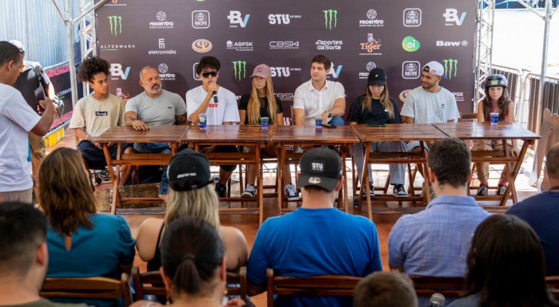 João Campos e sete atletas batem um papo com a imprensa às vésperas da quarta e última etapa do circuito brasileiro 2023

