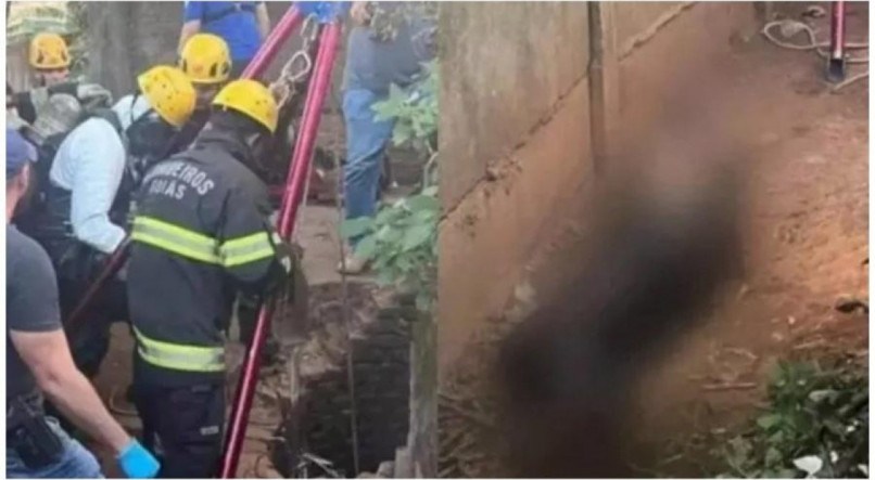Corpo de um jovem de 24 anos foi encontrado dentro de uma cisterna parcialmente carbonizado