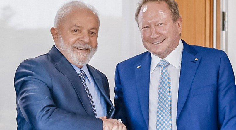 O presidente Lula com o Presidente da Fortescue, Andrew Forrest 