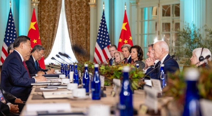 Presidente dos Estados Unidos, Joe Biden, se reuniu nesta quarta-feira (15) com o presidente da China, Xi Jinping