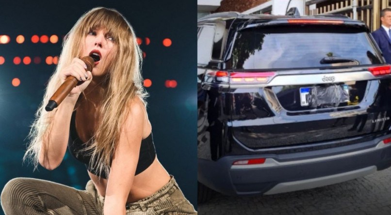 Carros da comitiva de Taylor Swift foram apreendidos após as autoridades receberem denúncia de que os veículos estariam com as placas cobertas por um plástico preto