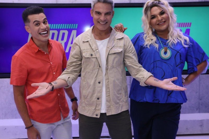 Carlos Santos, Flávio Barra e Jurema Fox, da Turma do Barra