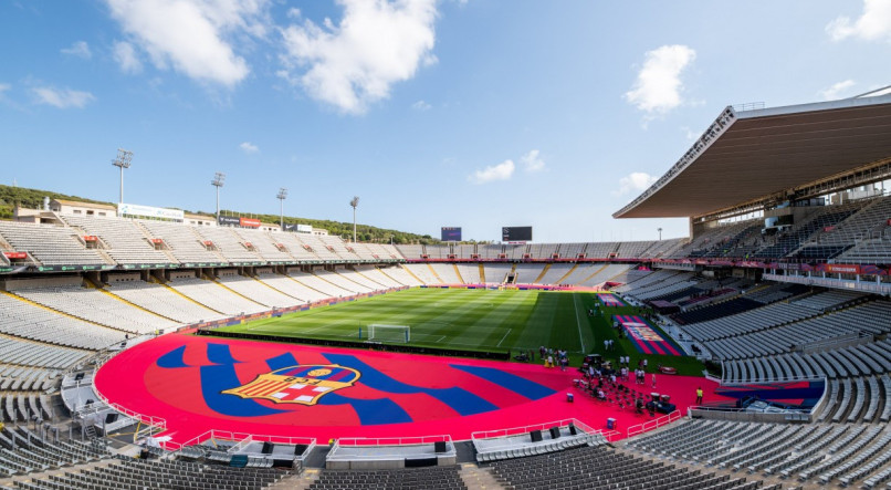Estádio Olímpico Lluís Companys está recebendo os jogos do Barcelona durante a reforma do Camp Nou