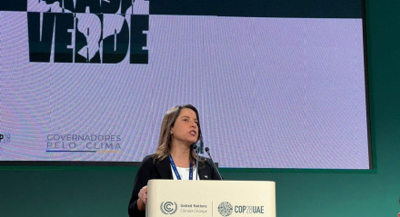 Raquel Lyra na COP 28, em Dubai