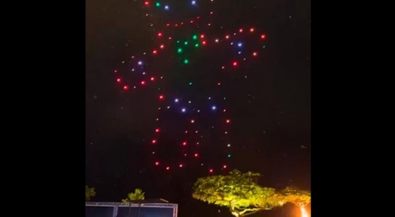  Espetáculo com 100 drones de alta luminosidade vai projetar imagens natalinas no céu do Recife