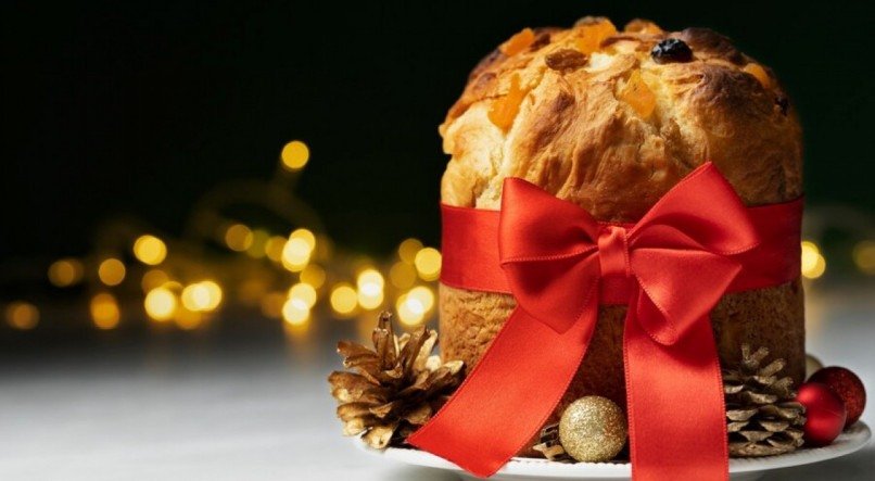 Ceia de natal; panetone 