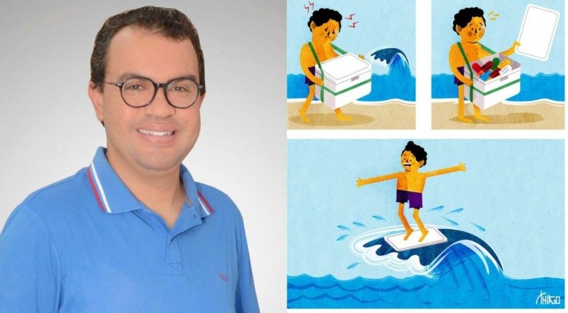 Chargista e ilustrador do JC, Thiago Lucas, venceu o 15º Salão de Humor Humana Saúde