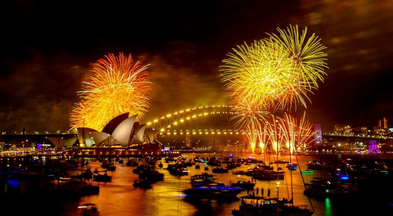 Ano novo em Sydney, na Austrália
