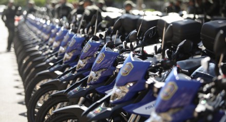 Novas motos para a Polícia Militar foram entregues nesta terça-feira (2)