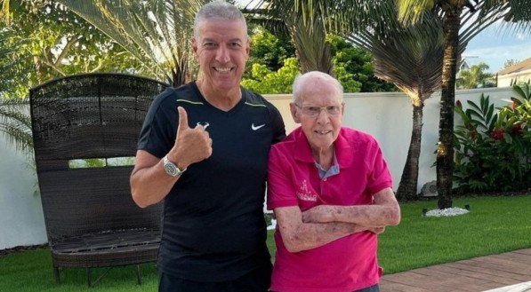 Mário César Zagallo (E) é um dos filhos de Zagallo (D)