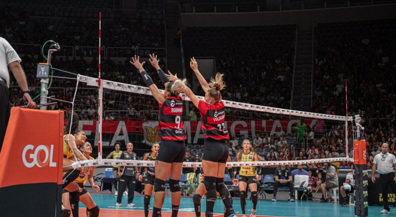 Sesc Flamengo em ação na Superliga Feminina de Vôlei