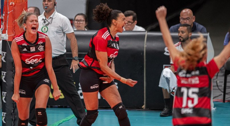 Sesc Flamengo em ação na Superliga Feminina de Vôlei