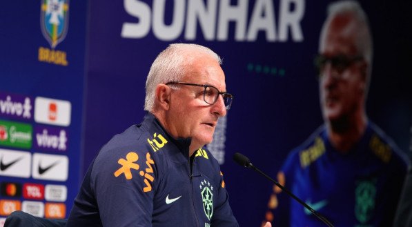 Dorival J&uacute;nior durante apresenta&ccedil;&atilde;o oficial como novo t&eacute;cnico da Sele&ccedil;&atilde;o Brasileira