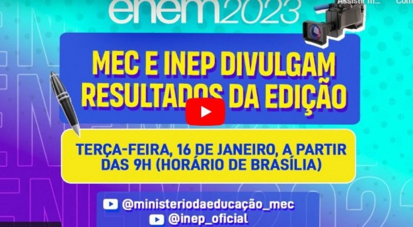 Notas do Enem 2023 serão divulgadas nesta terça (16)