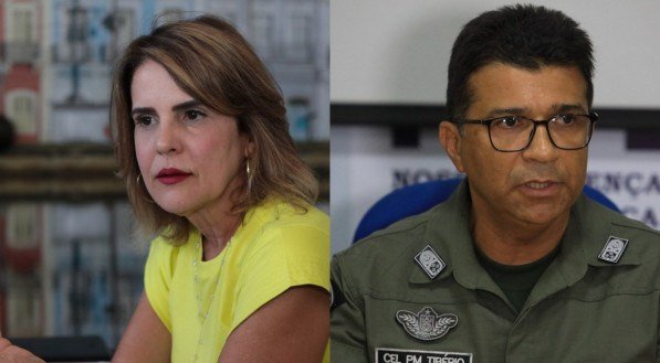 Simone Aguiar e o coronel Tibério César dos Santos faziam parte do governo Raquel Lyra desde janeiro de 2023