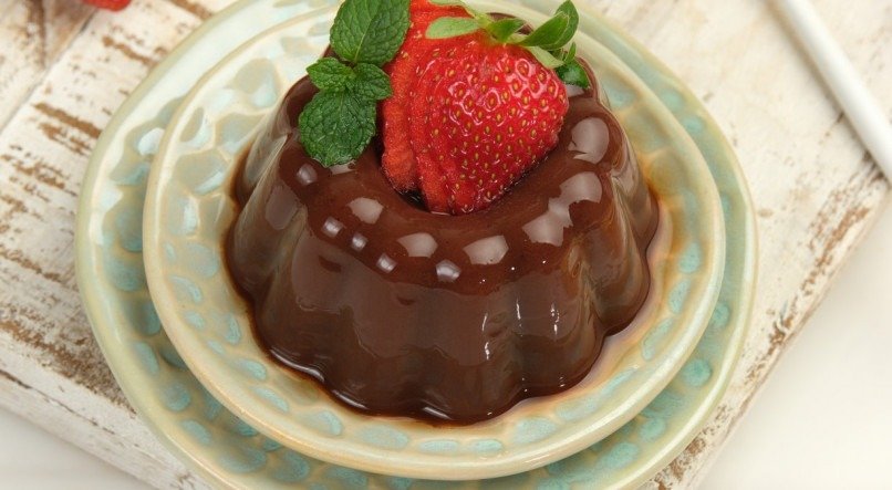Pudim de chocolate 