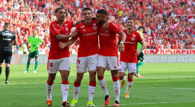 Internacional em ação pelo Campeonato Gaúcho