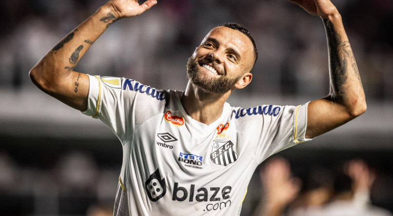 Guilherme &eacute; um dos atacantes do Santos na temporada 2024