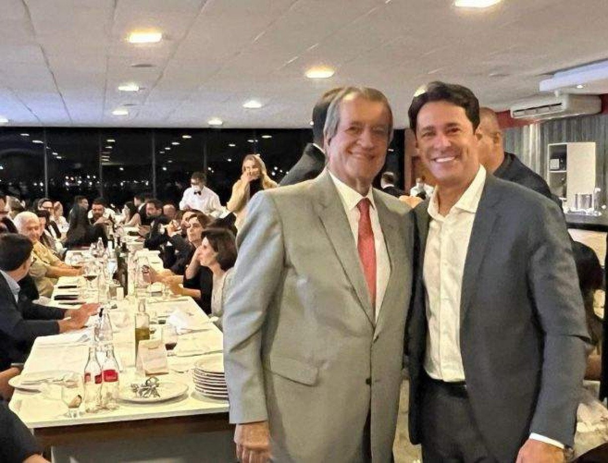 O presidente nacional do PL, Valdemar Costa Neto e o presidente do diretório do PL-PE, Anderson Ferreira 