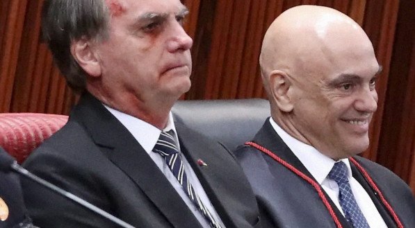 O ex-presidente Jair Bolsonaro (PL) e o ministro Moraes