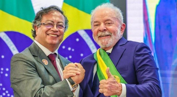 Presidente da Colômbia, Gustavo Petro, e o presidente brasileiro, Lula