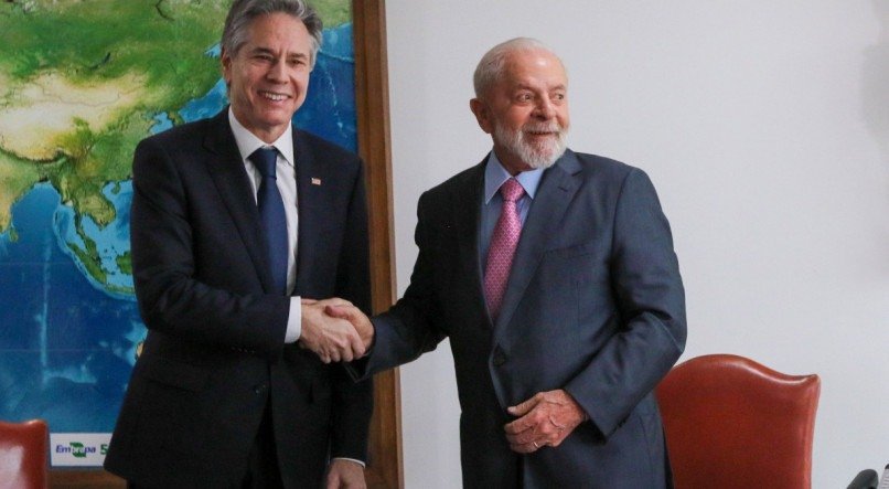 Brasília, 21/02/2023 O presidente Luiz Inácio Lula da Silva recebe o secretário de Estado dos EUA, Antony Blinken, no Palácio do Planalto.DF Foto: Fabio Rodrigues-Pozzebom/ Agência Brasil