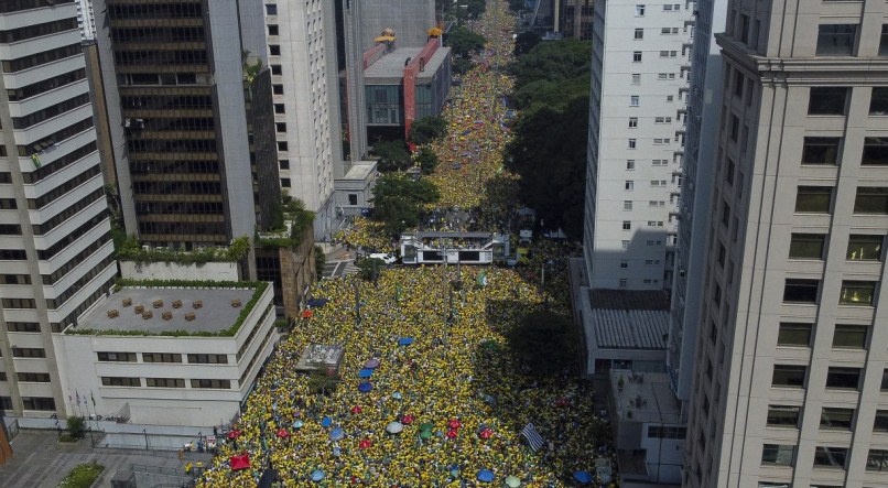 Ato de Bolsonaro na avenida Paulista
