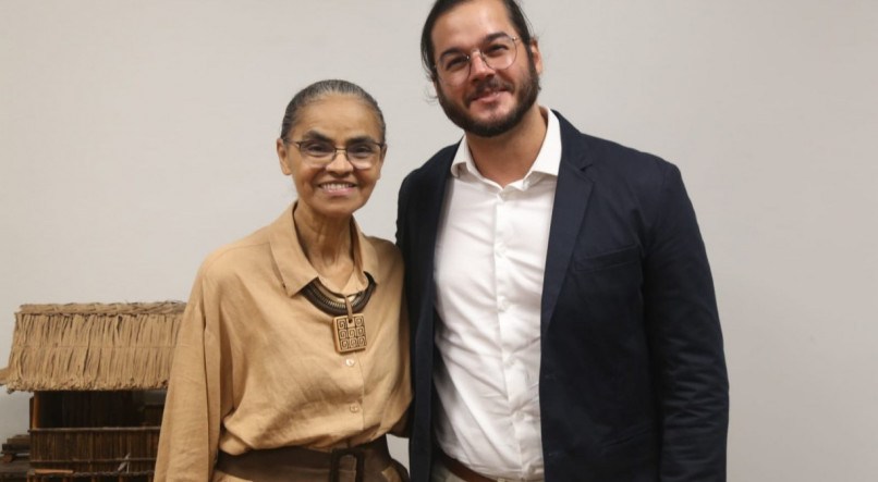 A ministra Marina Silva e o deputado federal T&uacute;lio Gadelha 