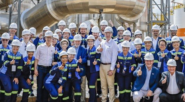 O presidente Lula da Silvaparticipa da inauguração do Complexo Mineroindustrial da EuroChem (MG).