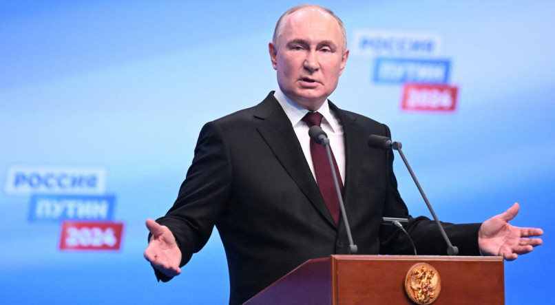 Vladimir Putin &eacute; reeleito presidente da R&uacute;ssia
