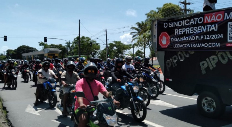 Protesto de motoristas de aplicativo (Uber) no Recife