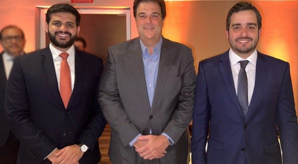 Fred e Eduardo Loyo e Diogo Melo, em evento jurídico