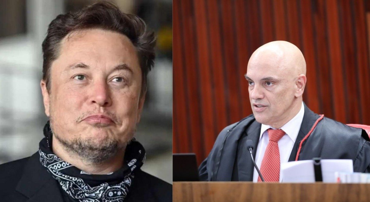 Elon Musk, proprietário da plataforma X, acusa Alexandre Moraes, ministro do STF, de censura