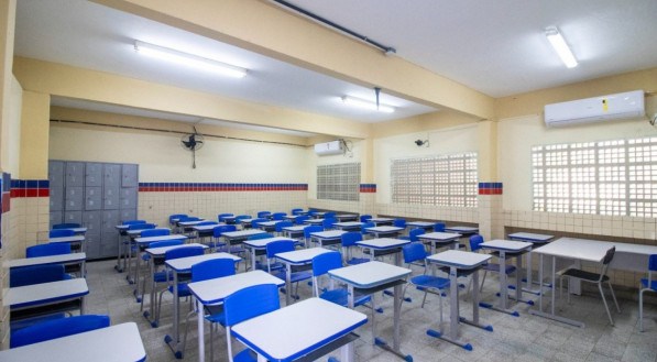 Sala de aula da rede estadual de ensino de Pernambuco