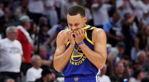 Stephen Curry, do Golden State Warriors, em derrota diante do Sacramento Kings