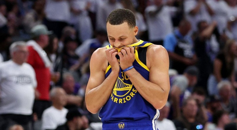 Stephen Curry, do Golden State Warriors, em derrota diante do Sacramento Kings