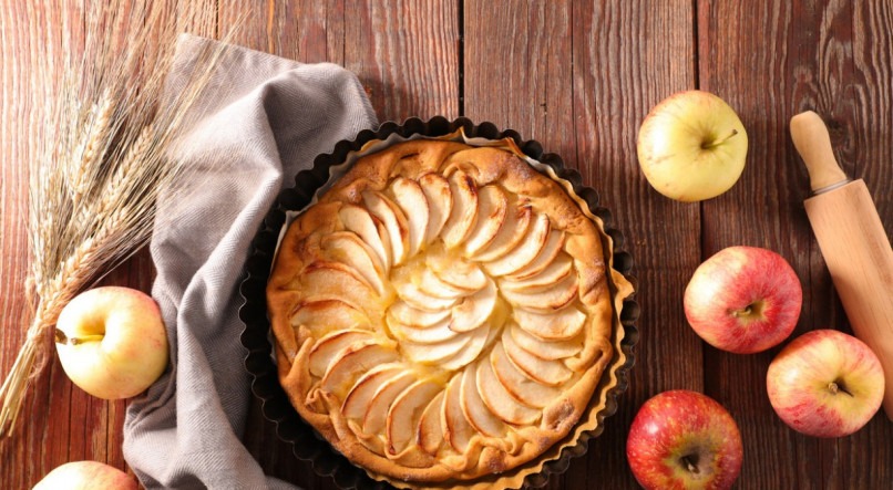 Imagem de bolo de maçã