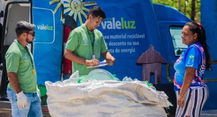 O projeto Vale Luz já fez a destinação correta de mais de 3 mil toneladas de resíduos sólidos recicláveis e ofereceu mais de R$ 1,3 milhão em descontos nas faturas de energia