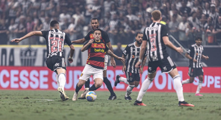 Imagem registrada durante o jogo entre Atlético-MG x Sport pela terceira fase da Copa do Brasil