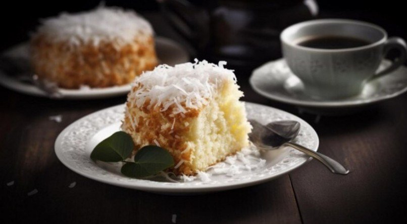 Bolo de abacaxi com coco de microondas