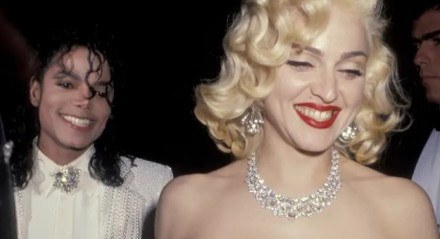 Na imagem, Madonna e Michael Jackson juntos no Oscar em 1991