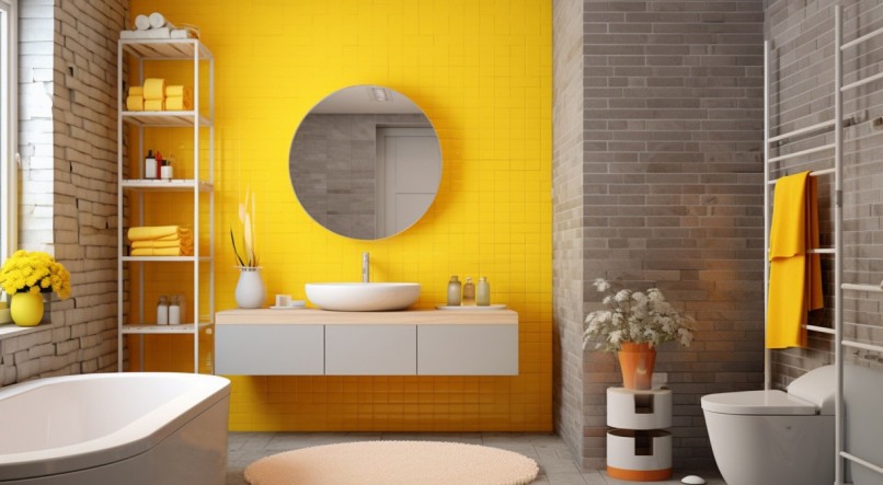 Imagem ilustrativa de cor de banheiro com decoração